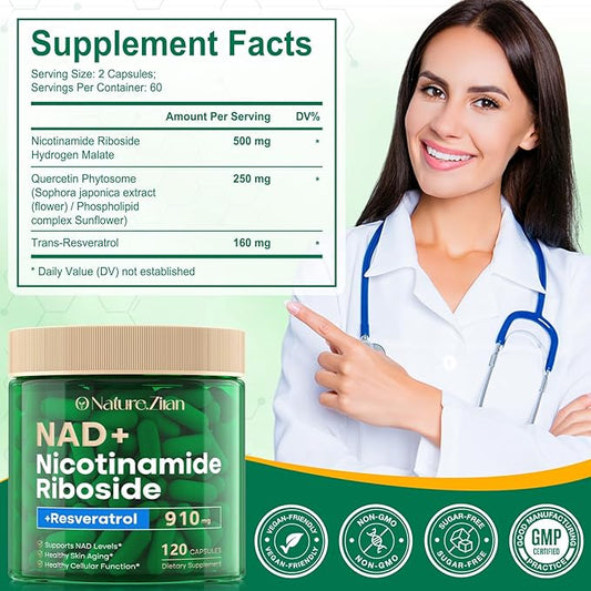 Suplemento de NAD (120 cápsulas)