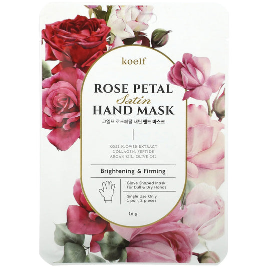 KOELF - Mascarilla de manos de satén con pétalos de rosa PETITFEE