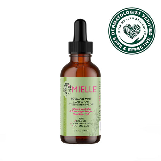 Mielle - Aceite fortalecedor para el cuero cabelludo y el cabello con romero y menta