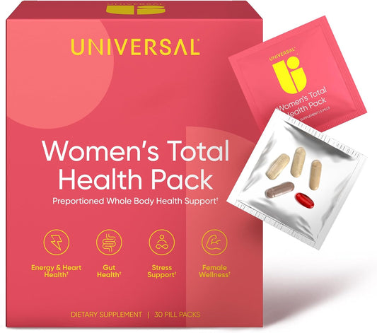 UNIVERSAL - Paquetes de vitaminas diarias para la salud total de la mujer