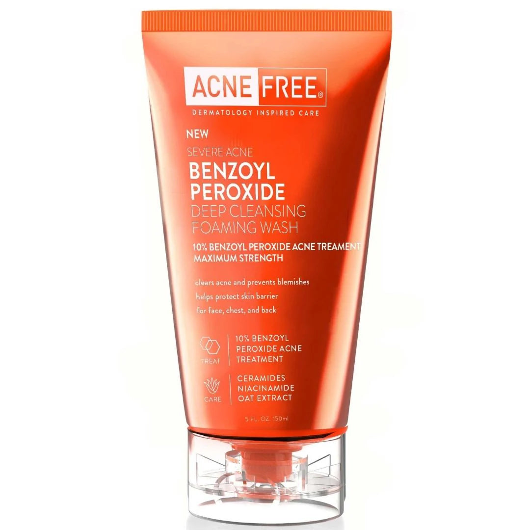 ACNE FREE - Jabón espumoso de limpieza profunda con peróxido de benzoilo
