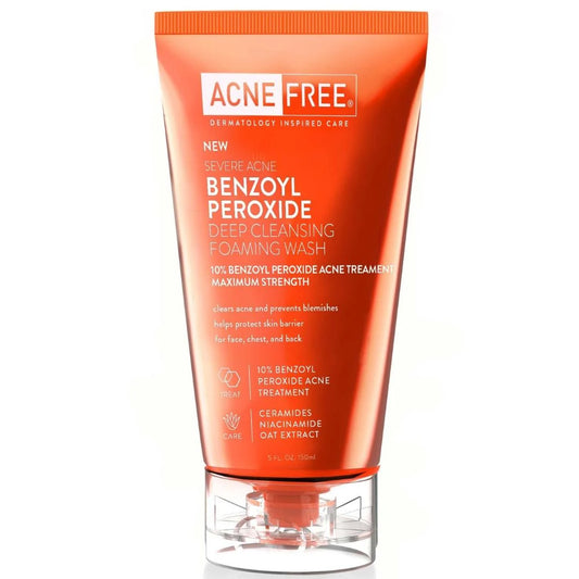 ACNE FREE - Jabón espumoso de limpieza profunda con peróxido de benzoilo